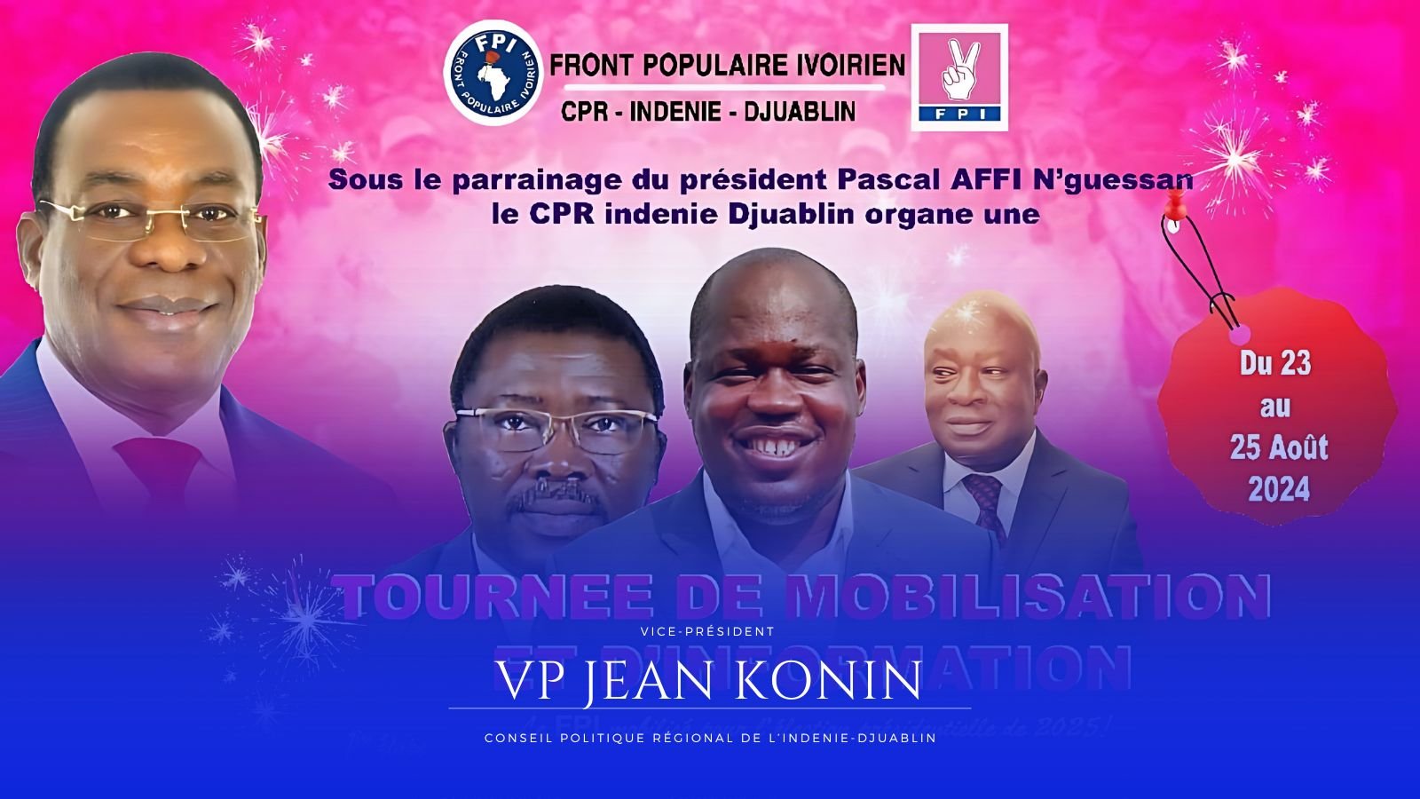 Tournée de Jean-Marie Konin à Aniassué et Niablé